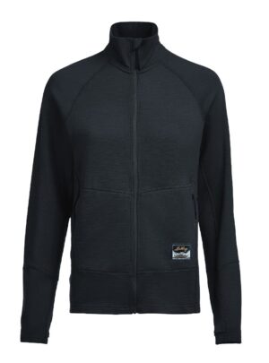 Lundhags Tived Merino Full Zip W, mellemlag, sort