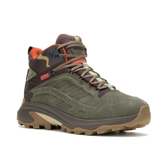 Merrell Mens Moab Speed 2 LTR Mid WP, Olive Merrell Mens Moab Speed 2 LTR Mid WP, Olive