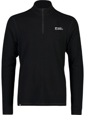 Mons Royale Cascade Merino Base Layer 1/4 Zip, skiundertrøje, herre, sort