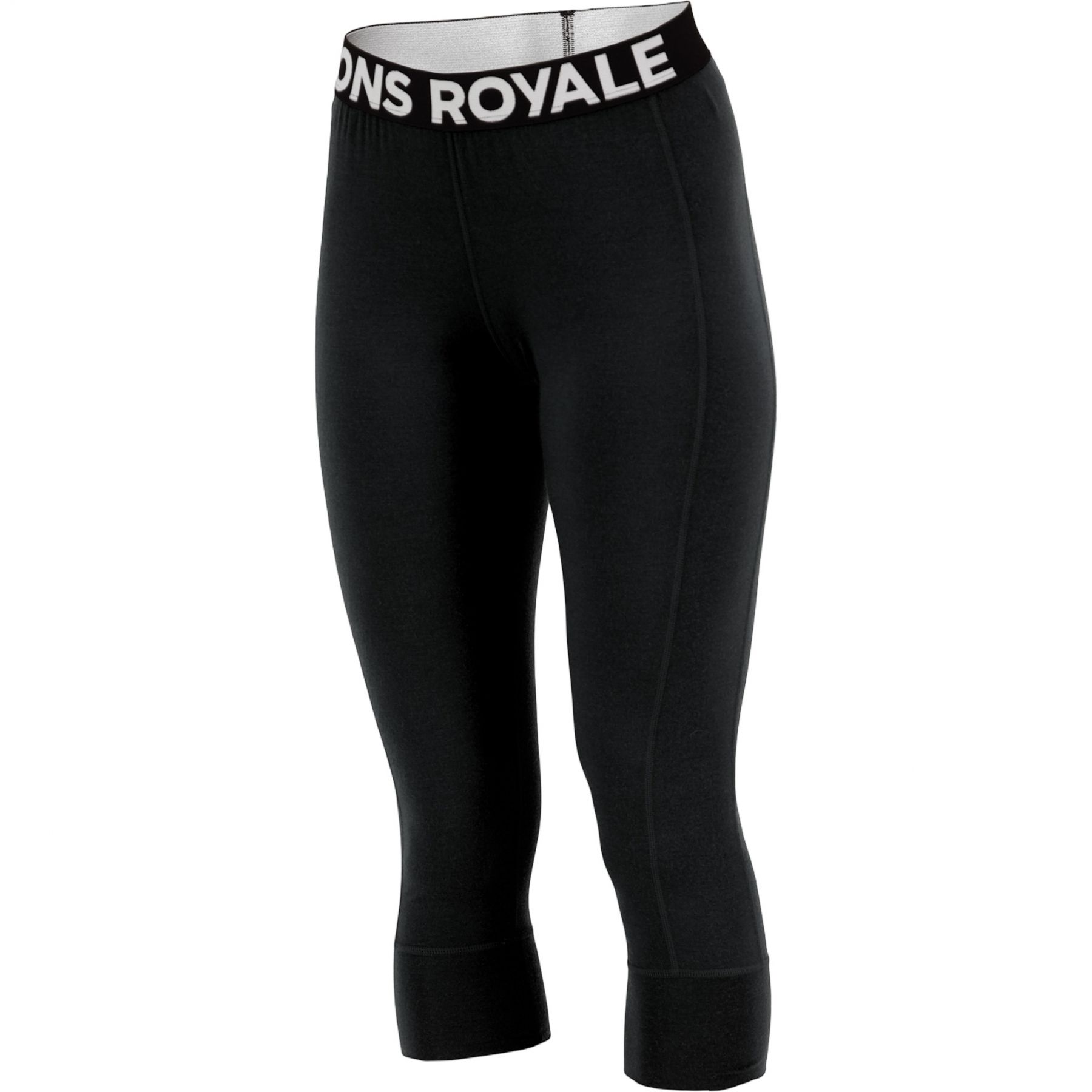 Mons Royale Cascade Merino Base Layer 3/4, skiunderbukser, dame, sort Mons Royale Cascade Merino Base Layer 3/4, skiunderbukser, dame, sort