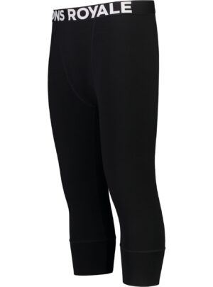 Mons Royale Cascade Merino Base Layer 3/4, skiunderbukser, herre, sort