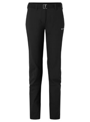 Montane F Terra Str Lite Pants Reg Leg, vandrebukser, dame, sort