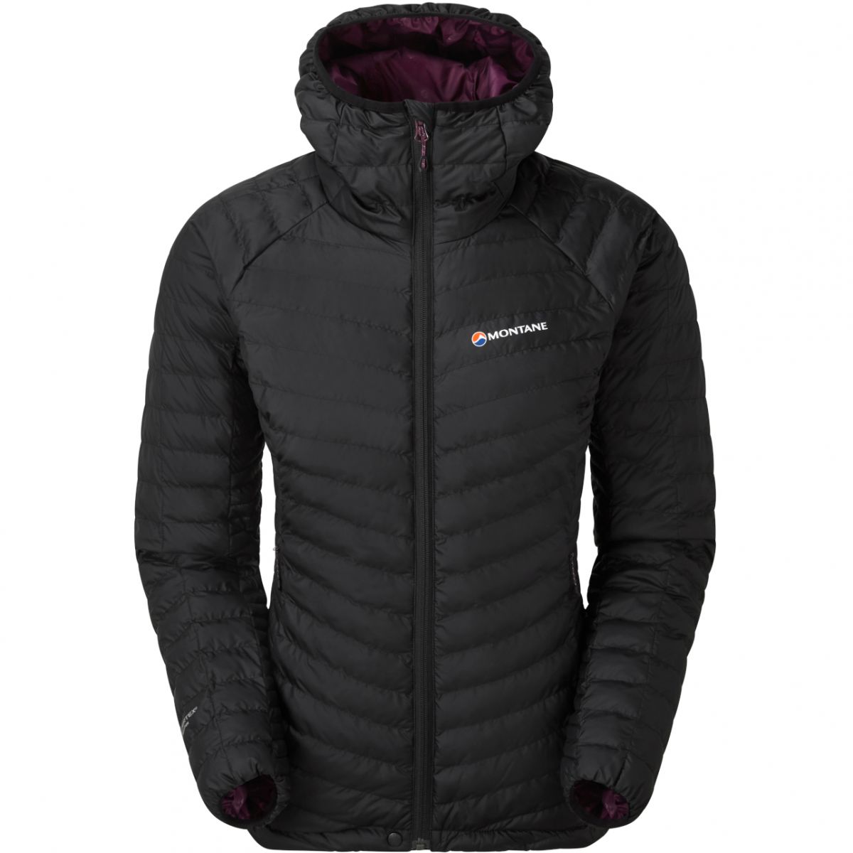 Montane Fem Phoenix Jacket, dunjakke, dame, sort Montane Fem Phoenix Jacket, dunjakke, dame, sort