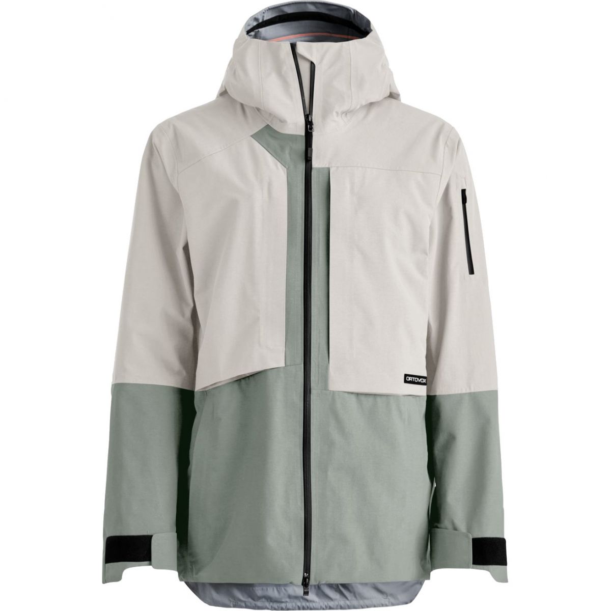 Ortovox Ravine Plus 3L, skaljakke, dame, beige/lysegrøn Ortovox Ravine Plus 3L, skaljakke, dame, beige/lysegrøn