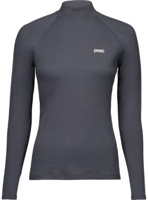 POC Layer Merino Mock Neck Jersey, skiundertrøje, dame, mørkegrå