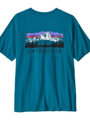 Patagonia Mens Fitz Roy Foothills T-Shirt, Glacial Blue