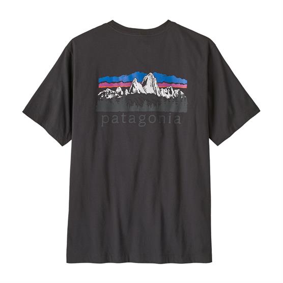 Patagonia Mens Fitz Roy Foothills T-Shirt, Ink Black Patagonia Mens Fitz Roy Foothills T-Shirt, Ink Black