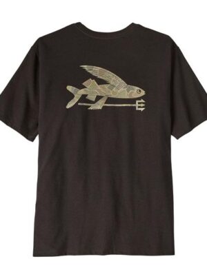 Patagonia Mens Flying Fish Responsibili-Tee, Den Brown / Coastal Edge