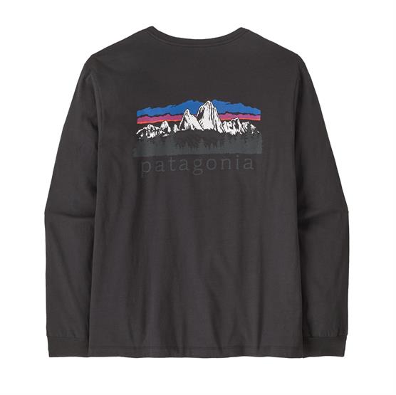 Patagonia Mens L/S Fitz Roy Foothills T-Shirt, Ink Black Patagonia Mens L/S Fitz Roy Foothills T-Shirt, Ink Black