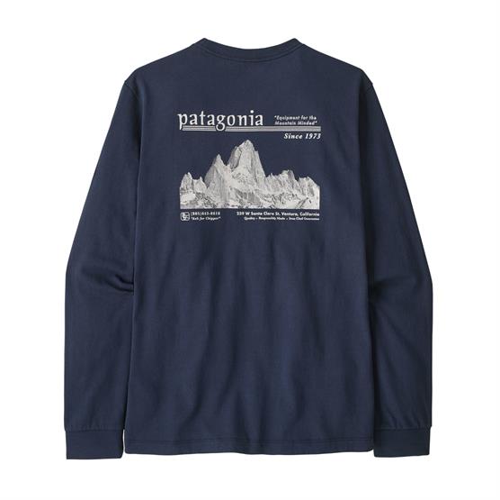 Patagonia Mens L/S MW Hut Tripper Skyline T-Shirt, New Navy Patagonia Mens L/S MW Hut Tripper Skyline T-Shirt, New Navy