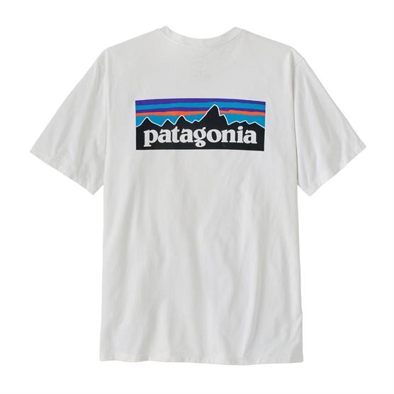 Patagonia Mens P-6 Logo Responsibili-Tee, Fiber White Patagonia Mens P-6 Logo Responsibili-Tee, Fiber White