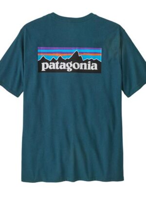 Patagonia Mens P-6 Logo Responsibili-Tee, Glacial Blue