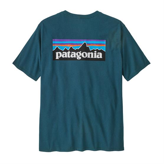 Patagonia Mens P-6 Logo Responsibili-Tee, Glacial Blue Patagonia Mens P-6 Logo Responsibili-Tee, Glacial Blue