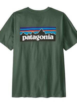 Patagonia Mens P-6 Logo T-Shirt, Canopy Green