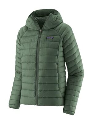 Patagonia Womens Down Sweater Hoody, Canopy Green