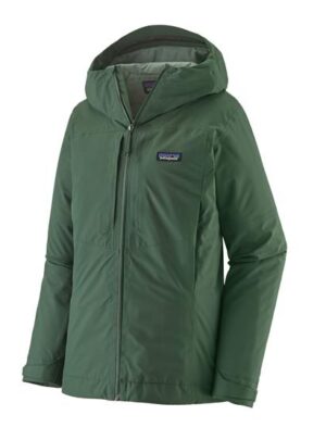 Patagonia Womens Insulated Boulder Fork Rain Jacket, Canopy Green