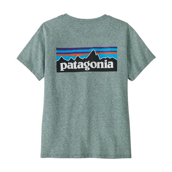 Patagonia Womens P-6 Logo Responsibili-Tee, Blue Sage Patagonia Womens P-6 Logo Responsibili-Tee, Blue Sage