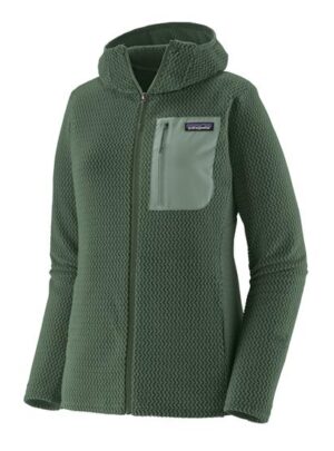 Patagonia Womens R1 Air Full-Zip Hoody, Canopy Green