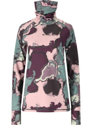 SLOPE Nyland AOP high neck midlayer, dame, north atlantic