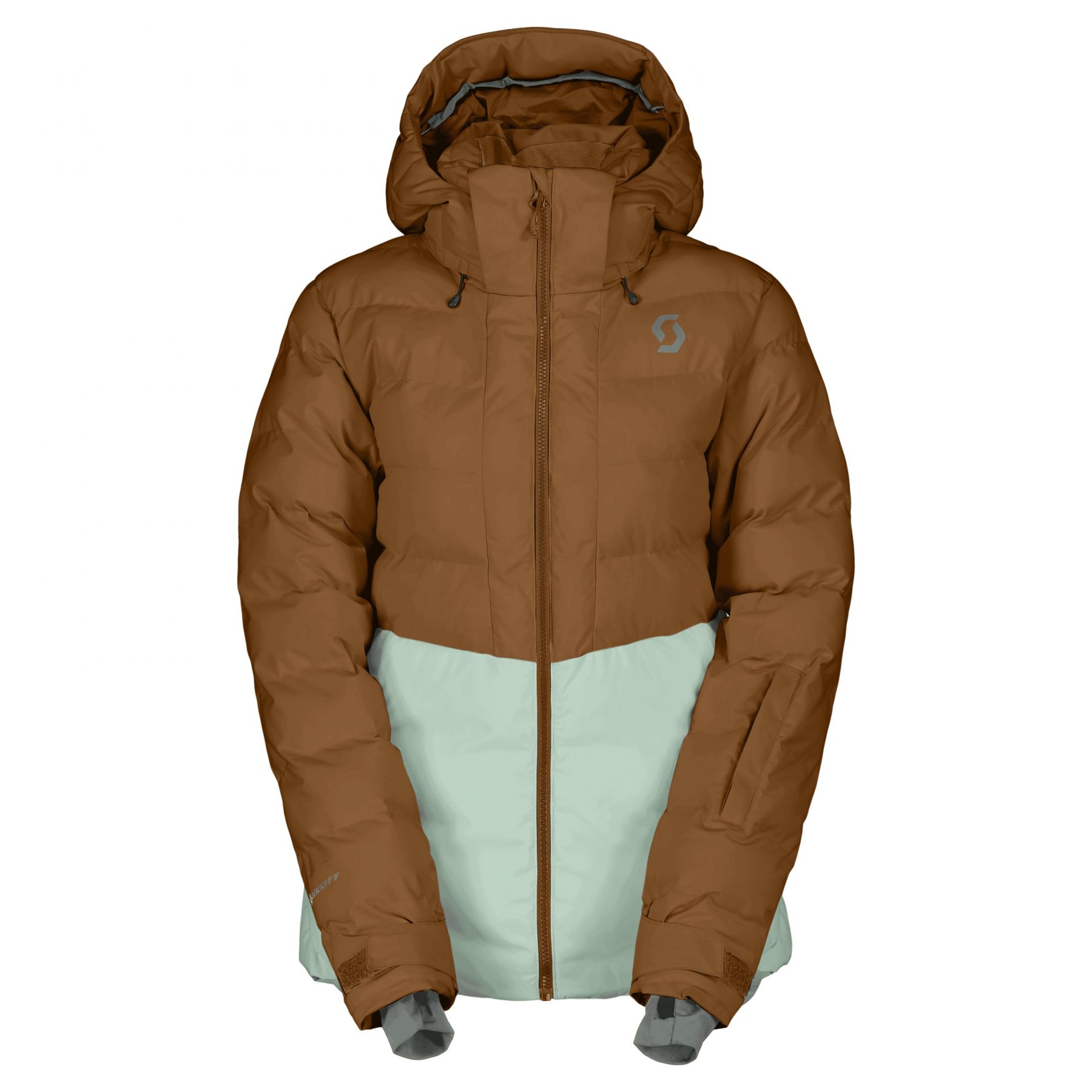 Scott Ultimate Warm, fiberdunjakke, dame, brun/lysegrøn Scott Ultimate Warm, fiberdunjakke, dame, brun/lysegrøn