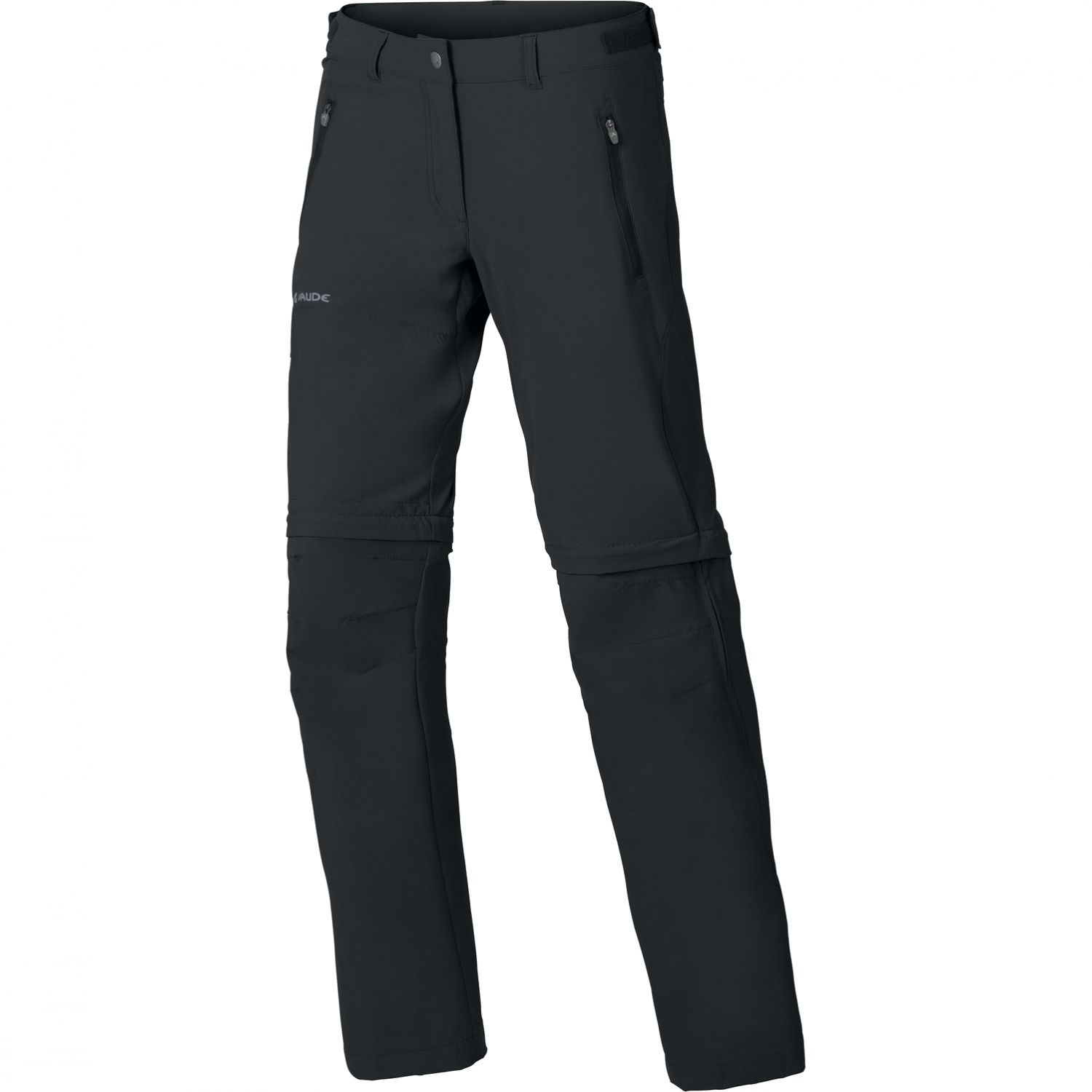 Vaude Farley Stretch ZO T-Zip Pants, vandrebukser, dame, sort Vaude Farley Stretch ZO T-Zip Pants, vandrebukser, dame, sort