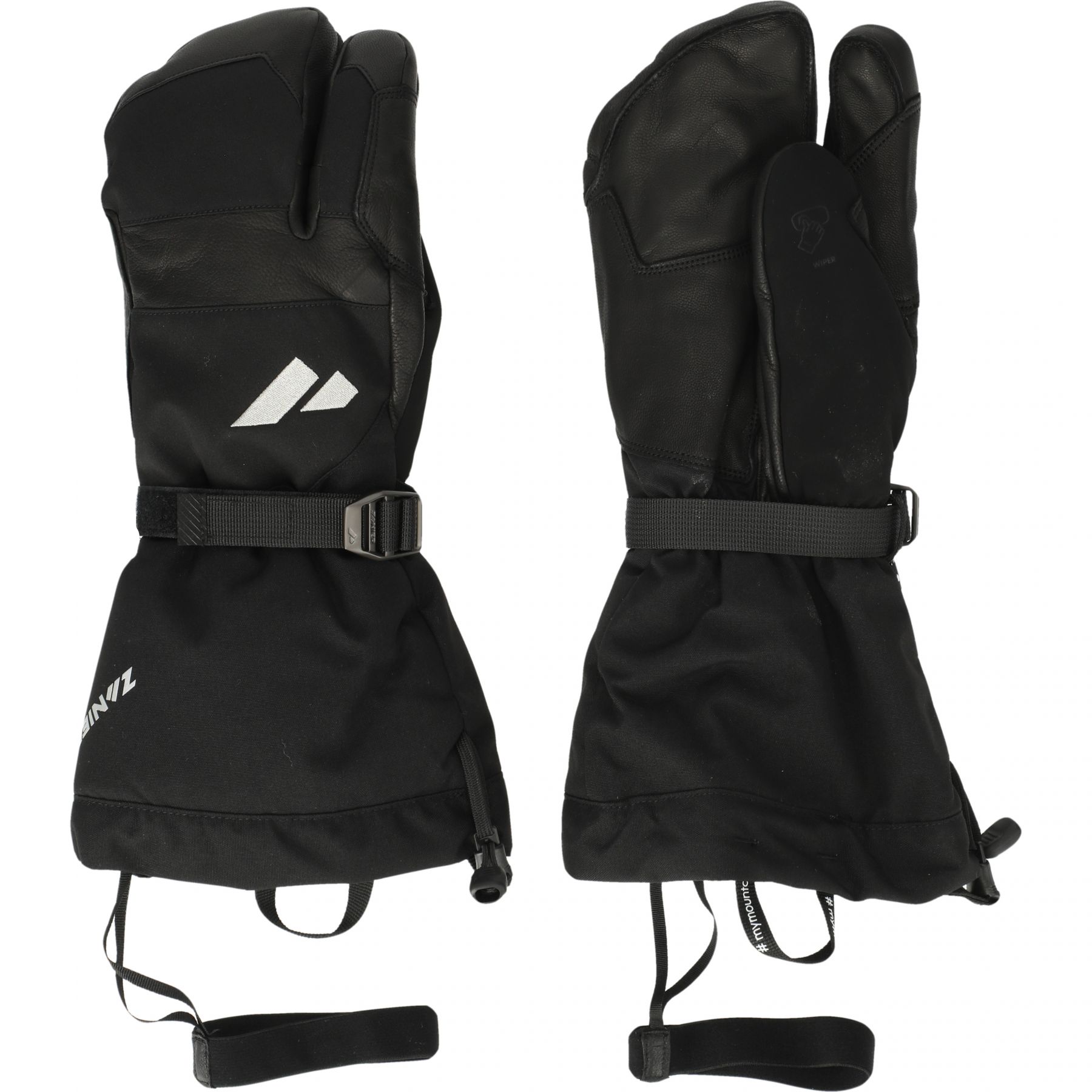 Zanier 80° North 3-finger, skihandsker, sort Zanier 80° North 3-finger, skihandsker, sort