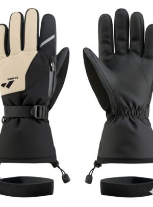 Zanier Ride GTX, skihandsker, sort/beige