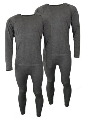 Accezzi Merino, skiundertøj, herre, grå, 2 sæt