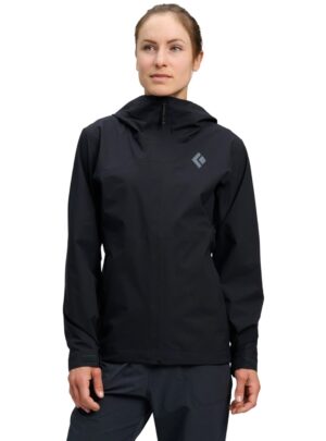 Black Diamond Strataline Stretch Shell Jacket Dame XL Sort Skaljakker