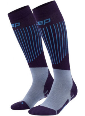 CEP Ski Ultralight Socks Tall 3.0, skistrømper, dame, lilla/blå