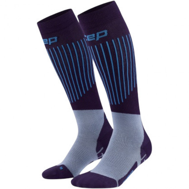 CEP Ski Ultralight Socks Tall 3.0, skistrømper, herre, lilla/blå CEP Ski Ultralight Socks Tall 3.0, skistrømper, herre, lilla/blå