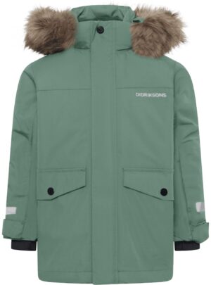 Didriksons Bjärven 5, parka, børn, mørkegrøn