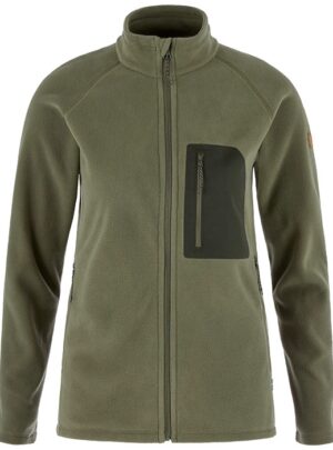 Fjällräven Kaipak Fleece Kvinder / Damer-laurel green-deep forest-L - Fleecejakker og softshell