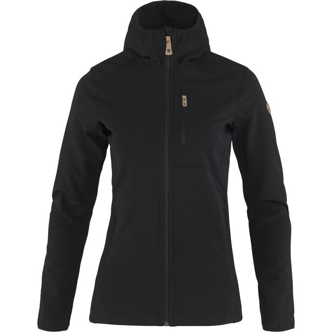 Fjällraven Keb Fleece Hoodie W Black L Fjällraven Keb Fleece Hoodie W Black L