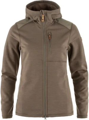 Fjällraven Keb Fleece Hoodie W Suede Brown L
