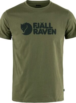 Fjällräven Logo T-Shirt Herre / Mænd-laurel green-L - T-Shirt, Polo-shirt