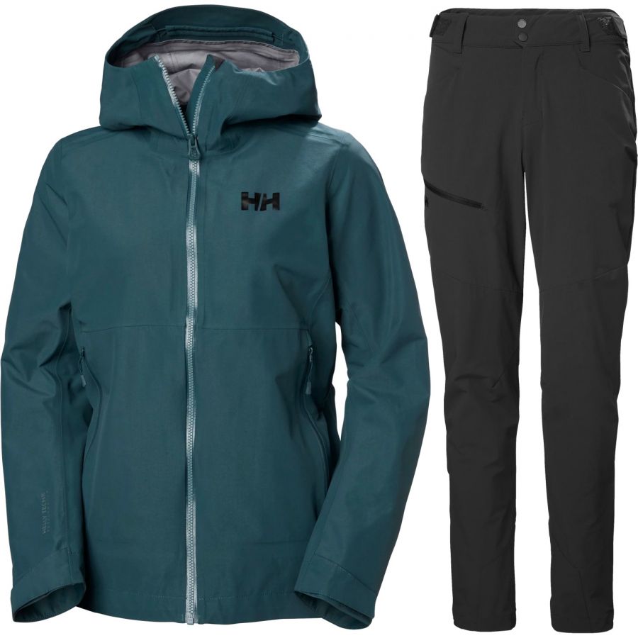Helly Hansen Blaze skalsæt, dame, mørkegrøn Helly Hansen Blaze skalsæt, dame, mørkegrøn