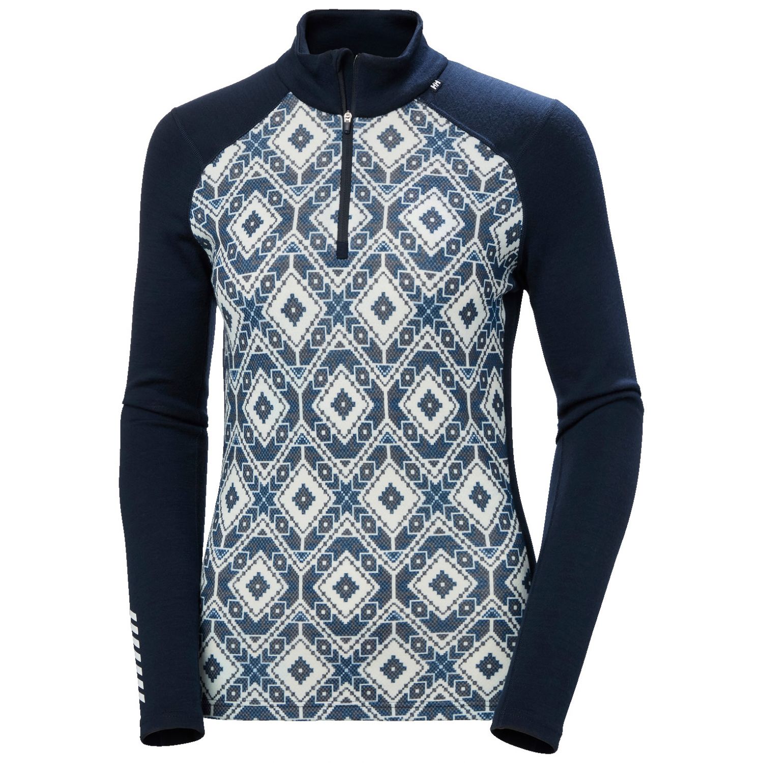 Helly Hansen Lifa Merino Midweight Graphic 1/2 Zip, dame, navy Helly Hansen Lifa Merino Midweight Graphic 1/2 Zip, dame, navy