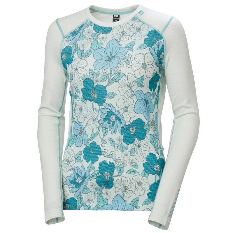 Helly Hansen Lifa Merino Midweight Graphic Crew, dame, lysegrøn Helly Hansen Lifa Merino Midweight Graphic Crew, dame, lysegrøn
