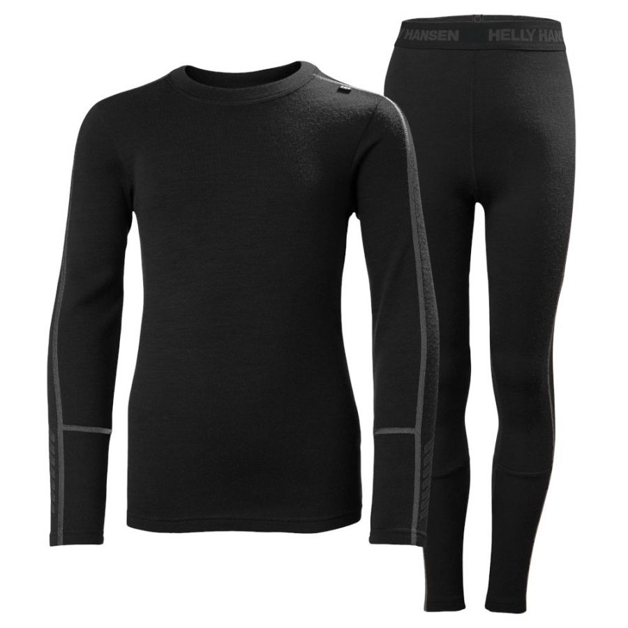 Helly Hansen Lifa Merino Midweight, sæt, junior, sort Helly Hansen Lifa Merino Midweight, sæt, junior, sort
