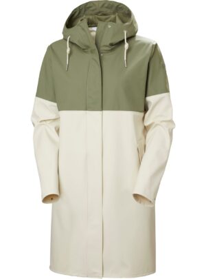 Helly Hansen Moss Block PU, regnfrakke, dame, beige/grøn