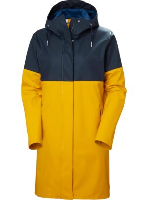 Helly Hansen Moss Block PU, regnfrakke, dame, gul/blå