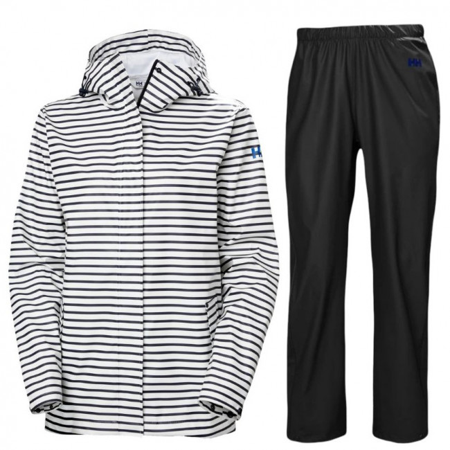 Helly Hansen Moss regnsæt, dame, hvid/sort Helly Hansen Moss regnsæt, dame, hvid/sort