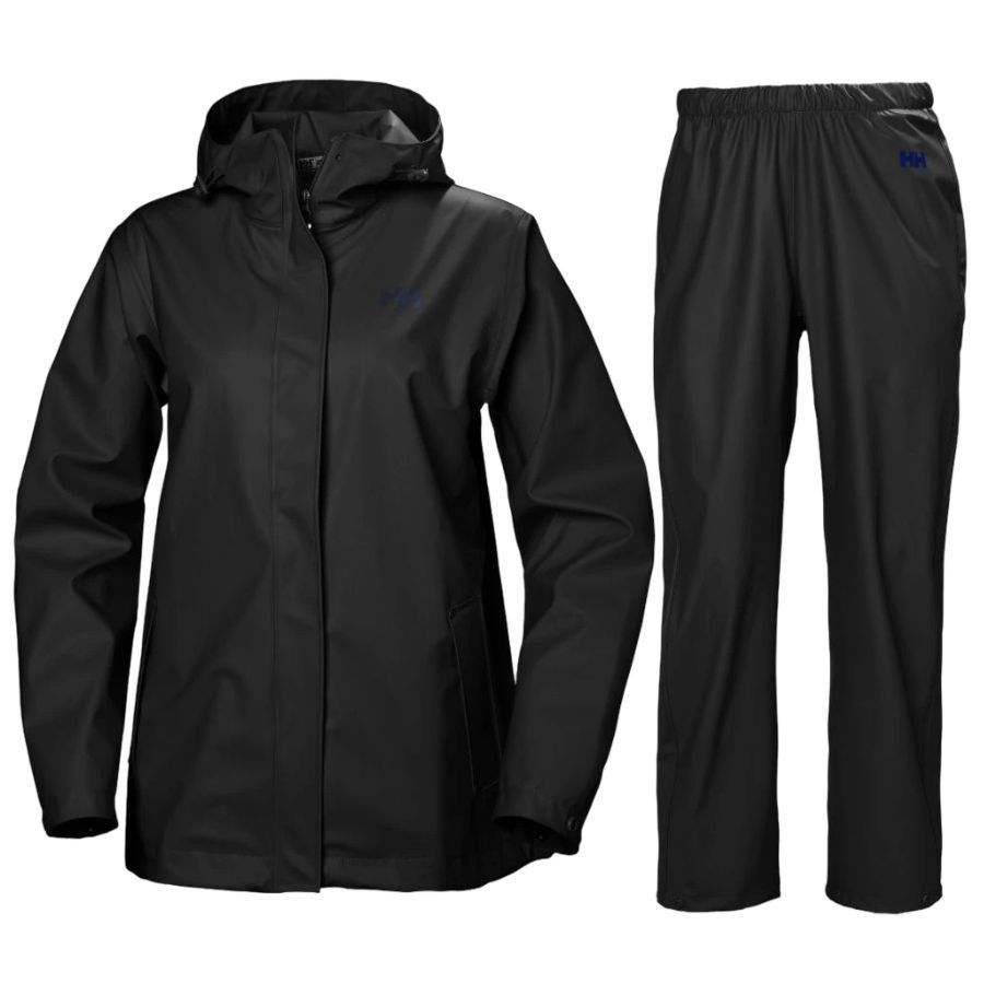 Helly Hansen Moss regnsæt, dame, sort Helly Hansen Moss regnsæt, dame, sort