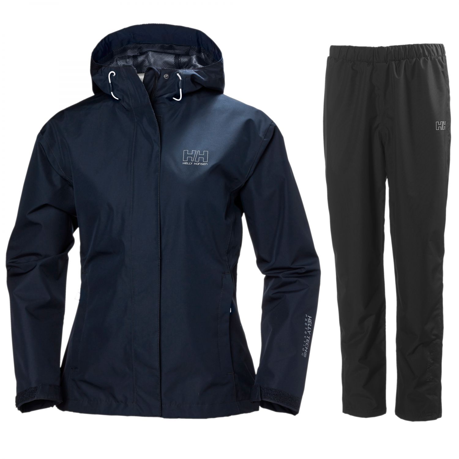 Helly Hansen Seven J regnsæt, dame, mørkeblå/sort Helly Hansen Seven J regnsæt, dame, mørkeblå/sort