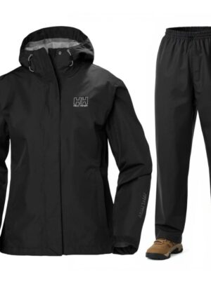 Helly Hansen Seven J/HH Rain regnsæt, dame, sort