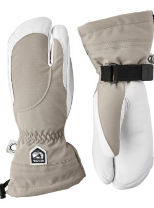 Hestra Heli Ski 3-Finger Skihandsker Dame 8 Hvid/Beige Handsker & luffer