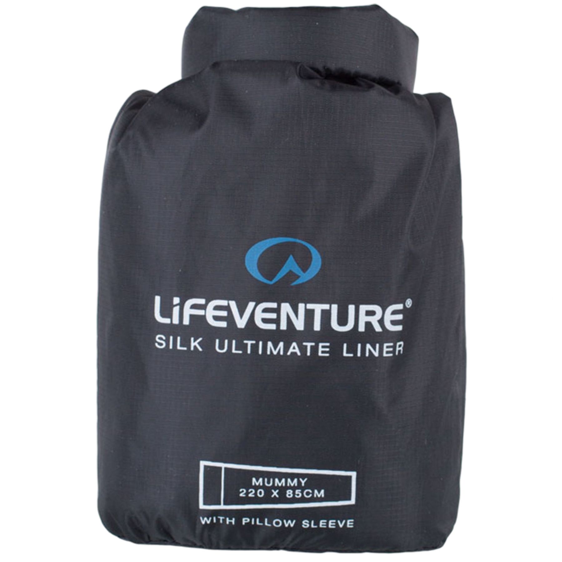 Lifeventure Silke Ultimate Sovepose Liner, mummy, sort Lifeventure Silke Ultimate Sovepose Liner, mummy, sort