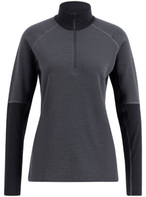 Lundhags Prime Merino Half Zip W, mellemlag, dame, grå/sort