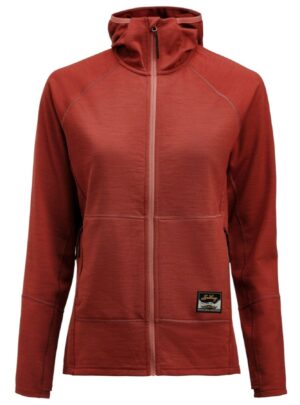 Lundhags Tived Merino Hoodie W, mellemlag, dame, rød